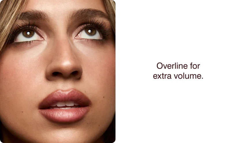 overline for extra volume.