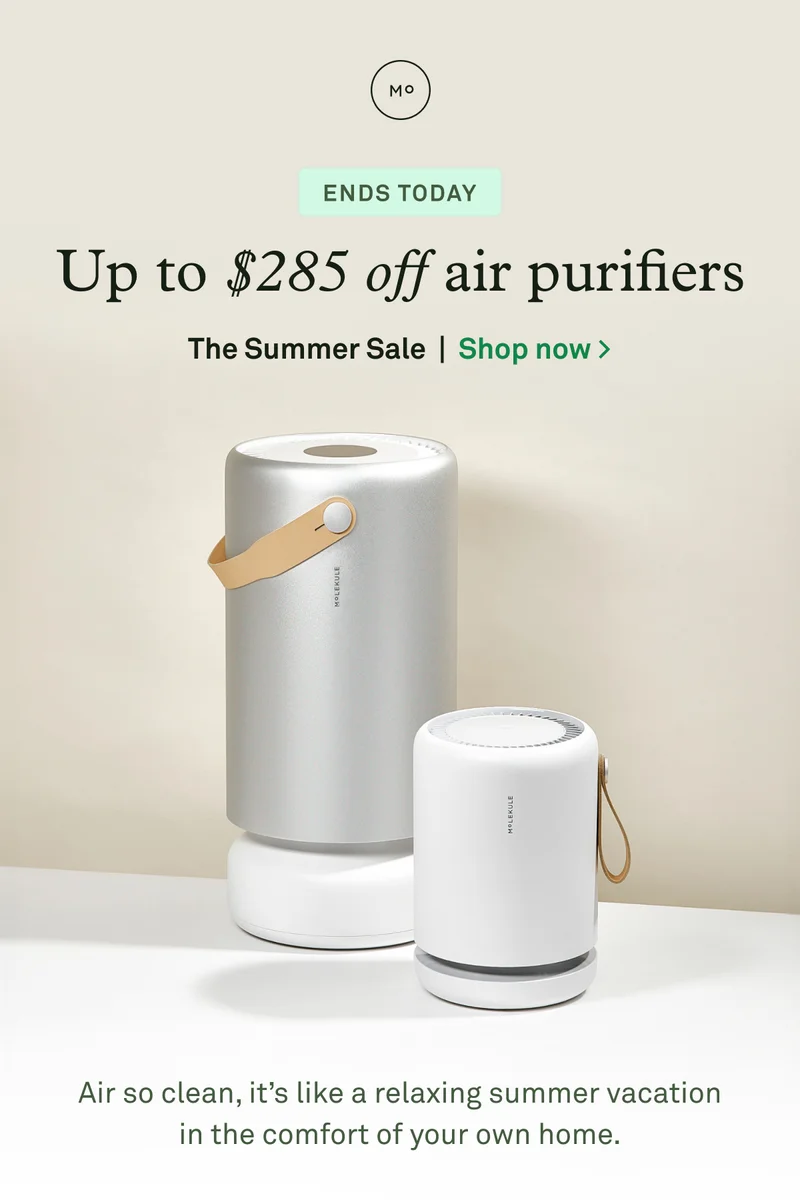 Up to $285 off air purifiers