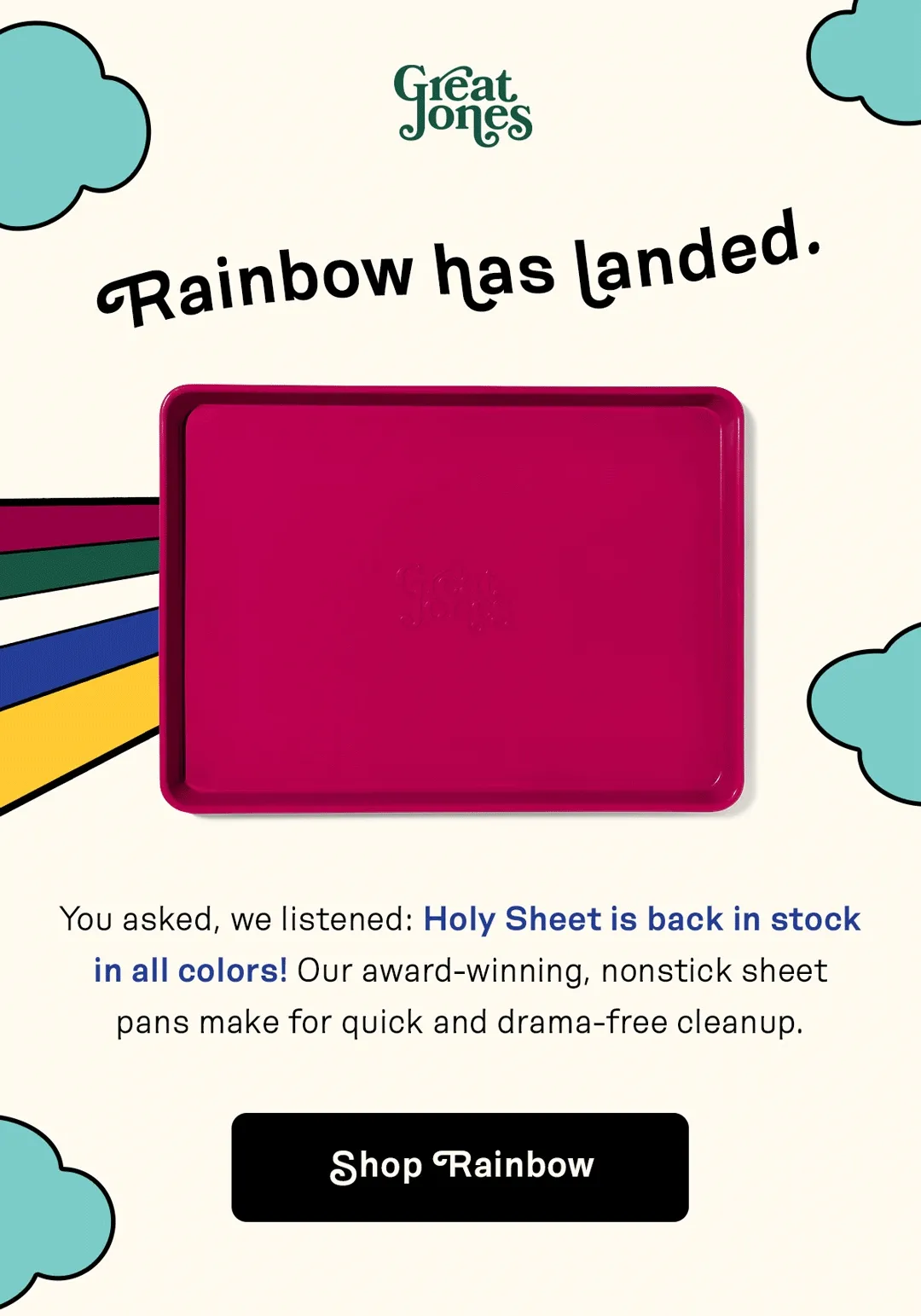 You asked, we listened: Holy sheet is back in stock in all colors! Shop Rainbow