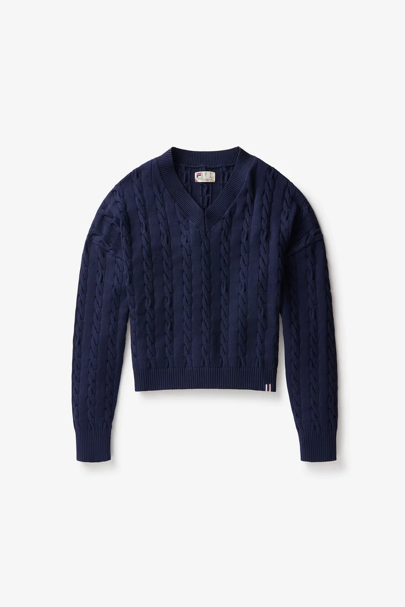 Baseline Chunky V-Neck Sweater