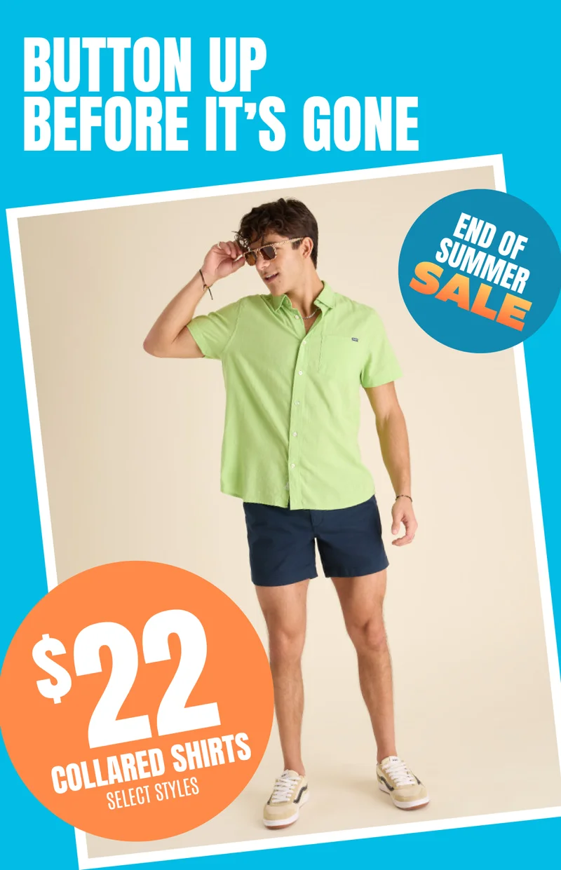 COLLARED SHIRTS Starting at $22
