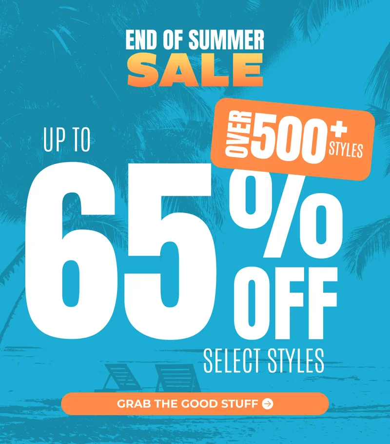THE END OF SUMMER SALE: Up To 65% Over 500+ Styles
