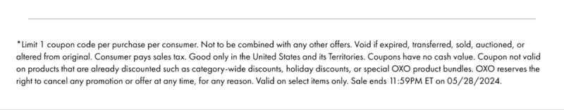 Memorial Day Flash Sale Terms and Conditions