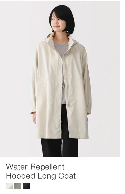 Shop Water Repellent Hooded Long Coat