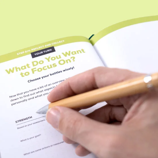 Someone writing within the "What Do You Want to Focus On" section