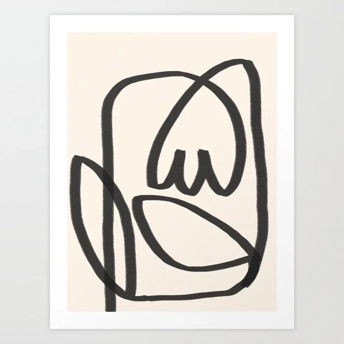 Abstract Tulip Art Print Art Print