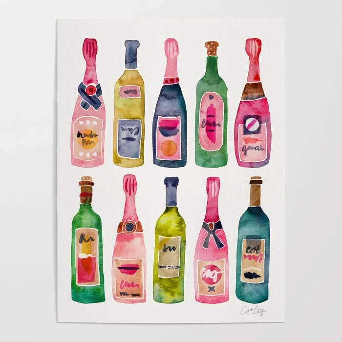 Champagne Collection Poster Poster