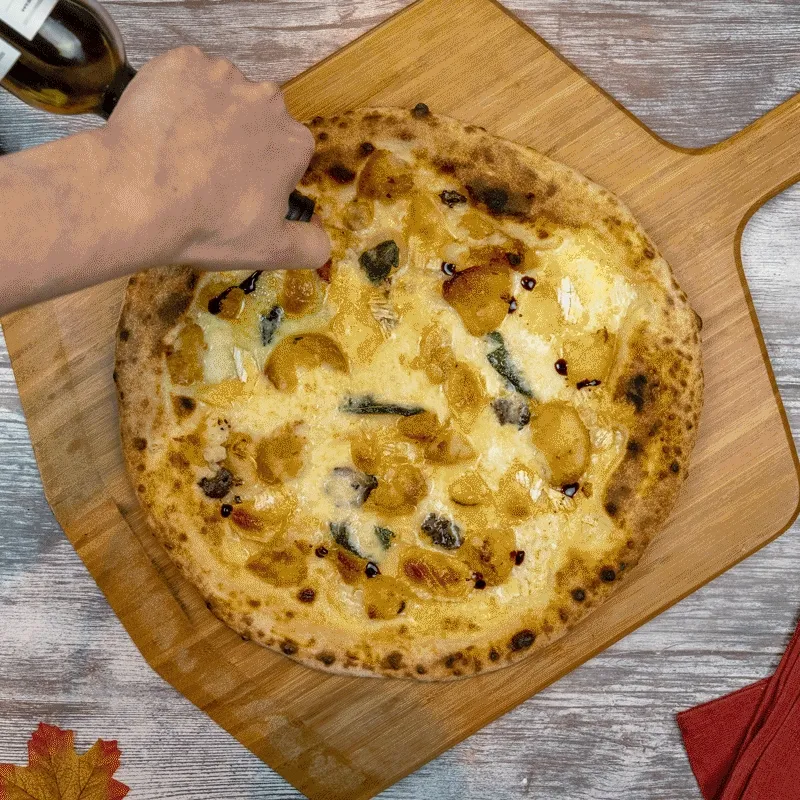 Crispy Roast Potato and Truffle Pizza with Brie and Sage