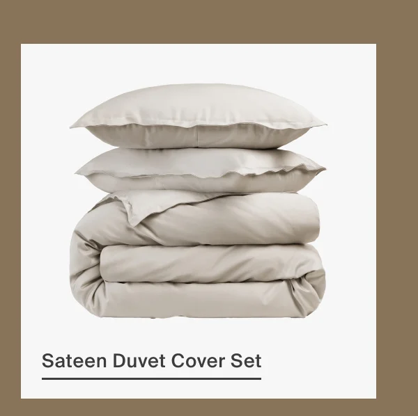 Shop Sateen Duvet Cover Set in Bone