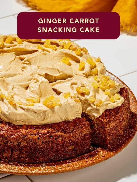 Ginger carrot snacking cake