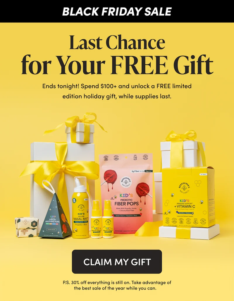 Last Call for Your FREE Gift Ends tonight! Spend $100+ and unlock a FREE limited edition holiday gift before they run out.