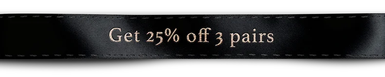 Get 25% off 3 pairs