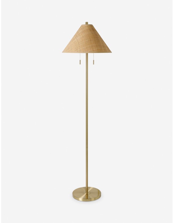 Holly Floor Lamp-Brass