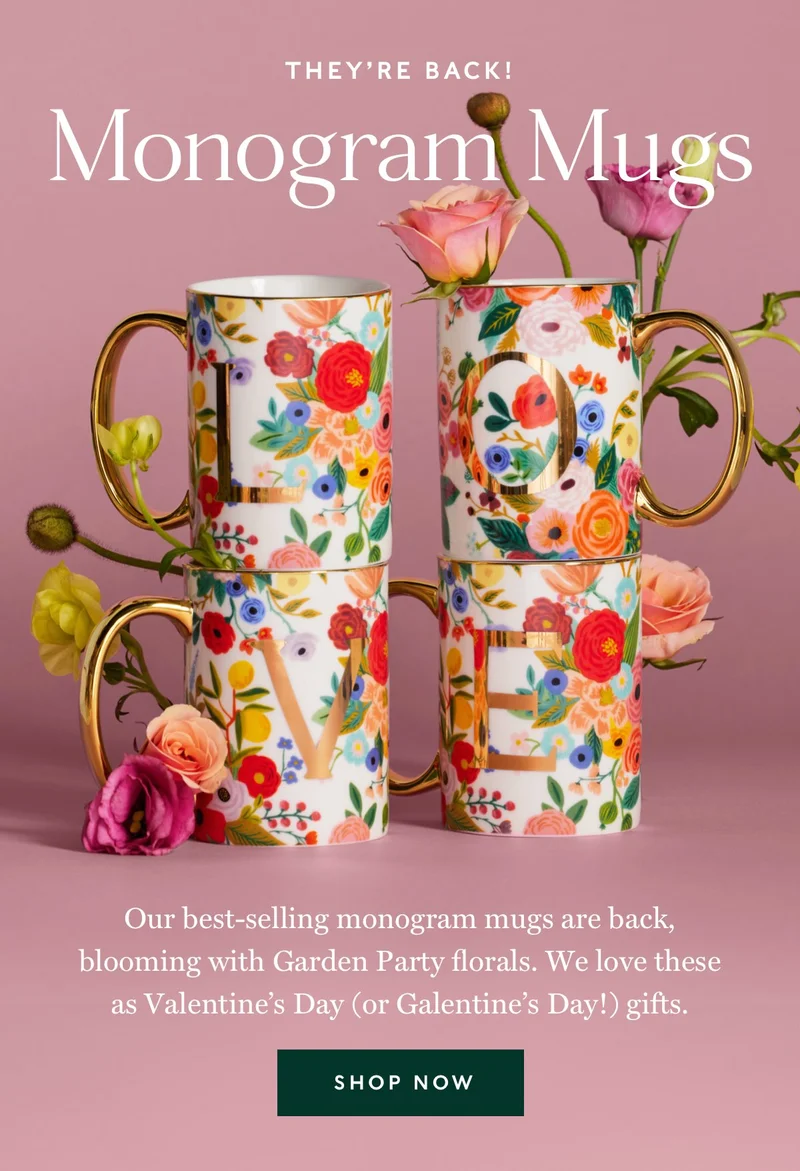 Shop Monogram Mugs