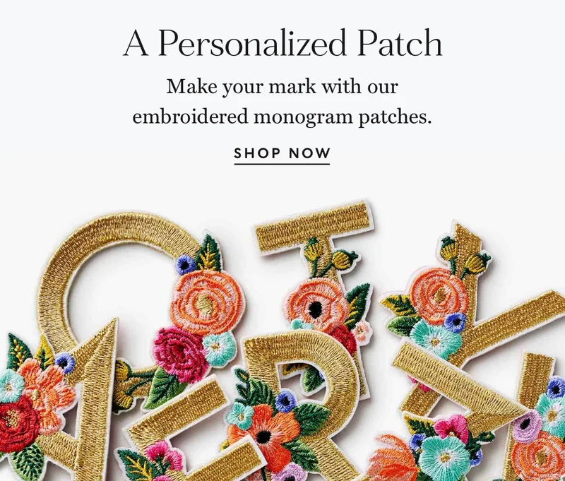 Shop Monogram Embroidered Sticker Patch