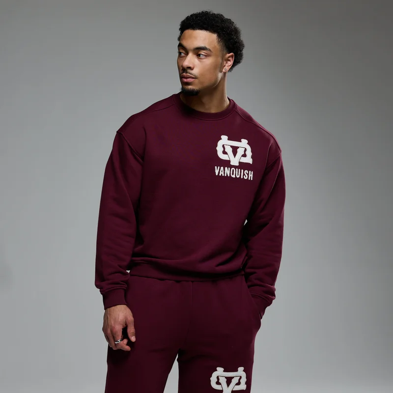 Image of MONOGRAM OXBLOOD RED SWEATSHIRT