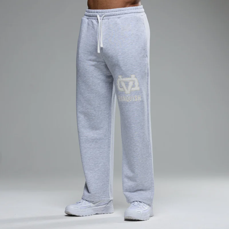 Image of MONOGRAM GREY STRAIGHT LEG SWEATPANTS