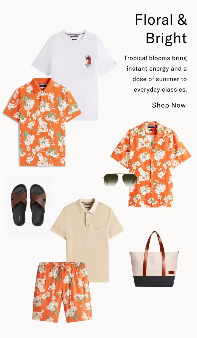 Floral & bright Tropical blooms bring instant energy and a dose of summer to everyday classics. Shop Now