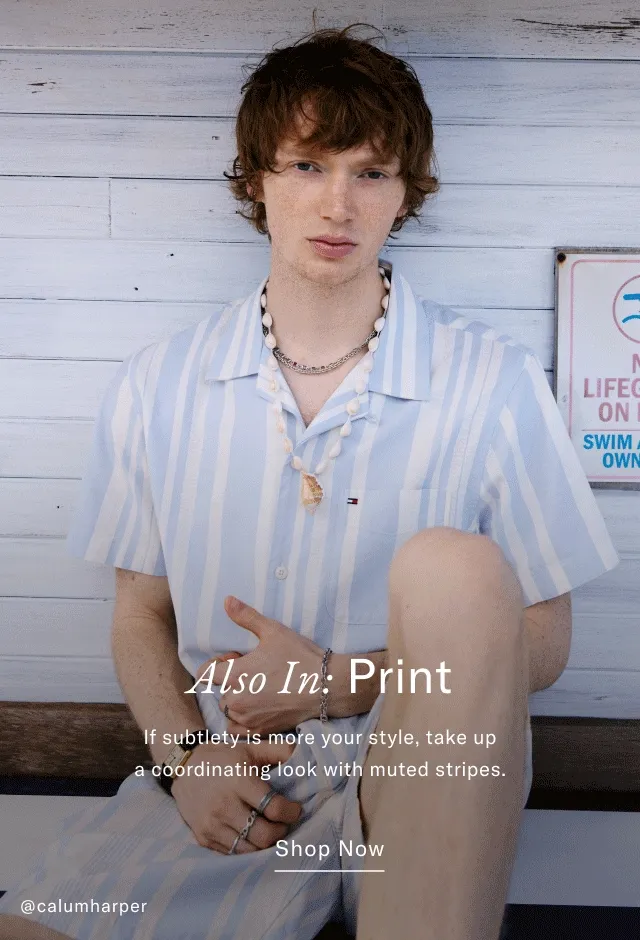 Also in: Print If subtlety is more your style, take up a coordinatinf look with muted stripes.