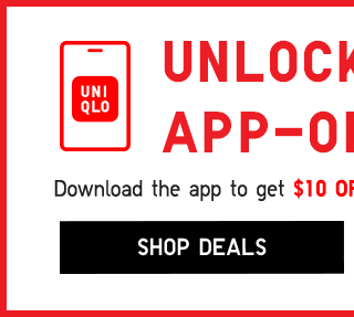 APP PROMO 1 - UNLOCK ONLINE AND APP ONLY DEALS SHOP DEALS