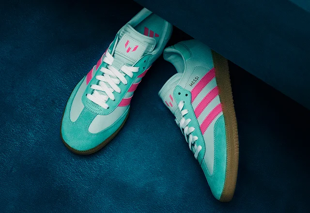 Teal and pink sambas