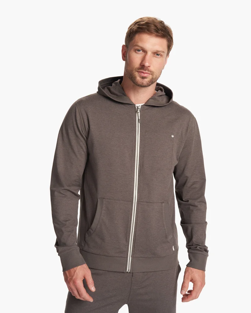 Image of Vuori Coronado Hoodie | Cocoa Heather | Small