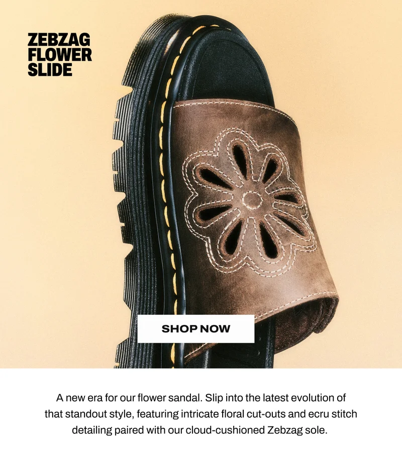 Zebzag Flower Slides Crazy Horse Leather Strap Platform Sandals