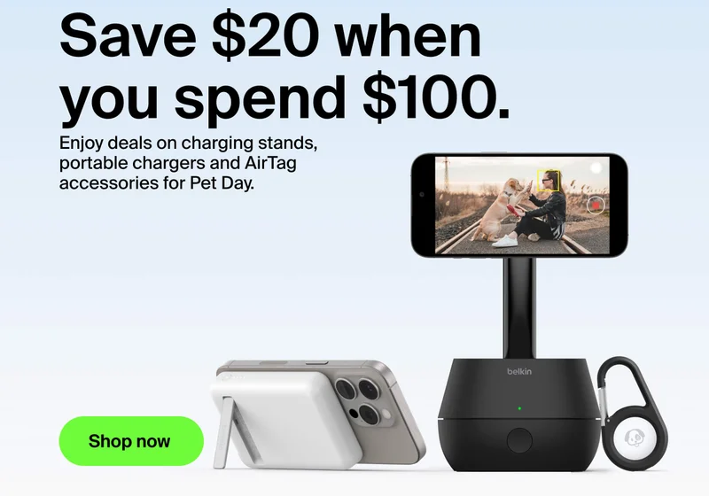 Save $20 when you spend over $100.