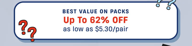 Up to 62% Off Packs