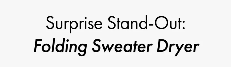 Surprise stand-out: Folding Sweater Dryer