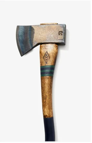 Exclusive Hand Painted Camp Axe, Midnight Blue & Hunter Green