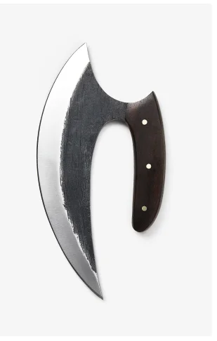 Rosewood Carbon Steel Ulu Knife