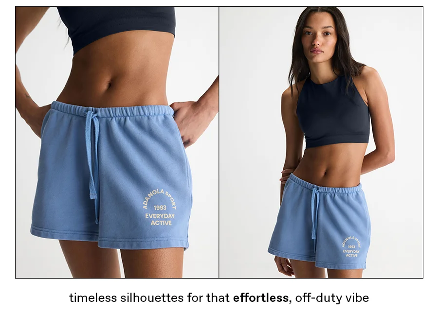 Everyday Active Washed Sweat Shorts - Blossom Blue/Buttercream