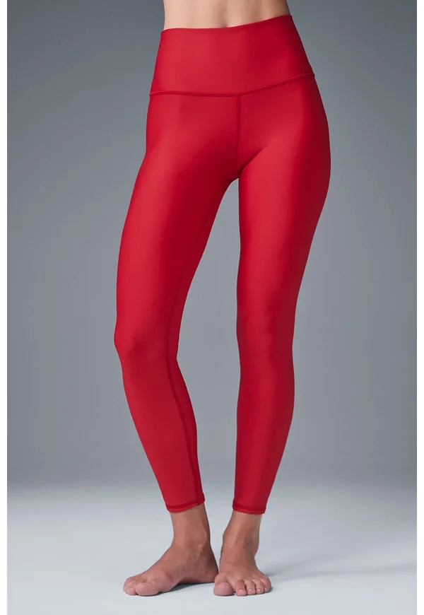 7/8 High-Waist Airlift Legging - Bold Red - Bold Red / L / 7/8 24.5"