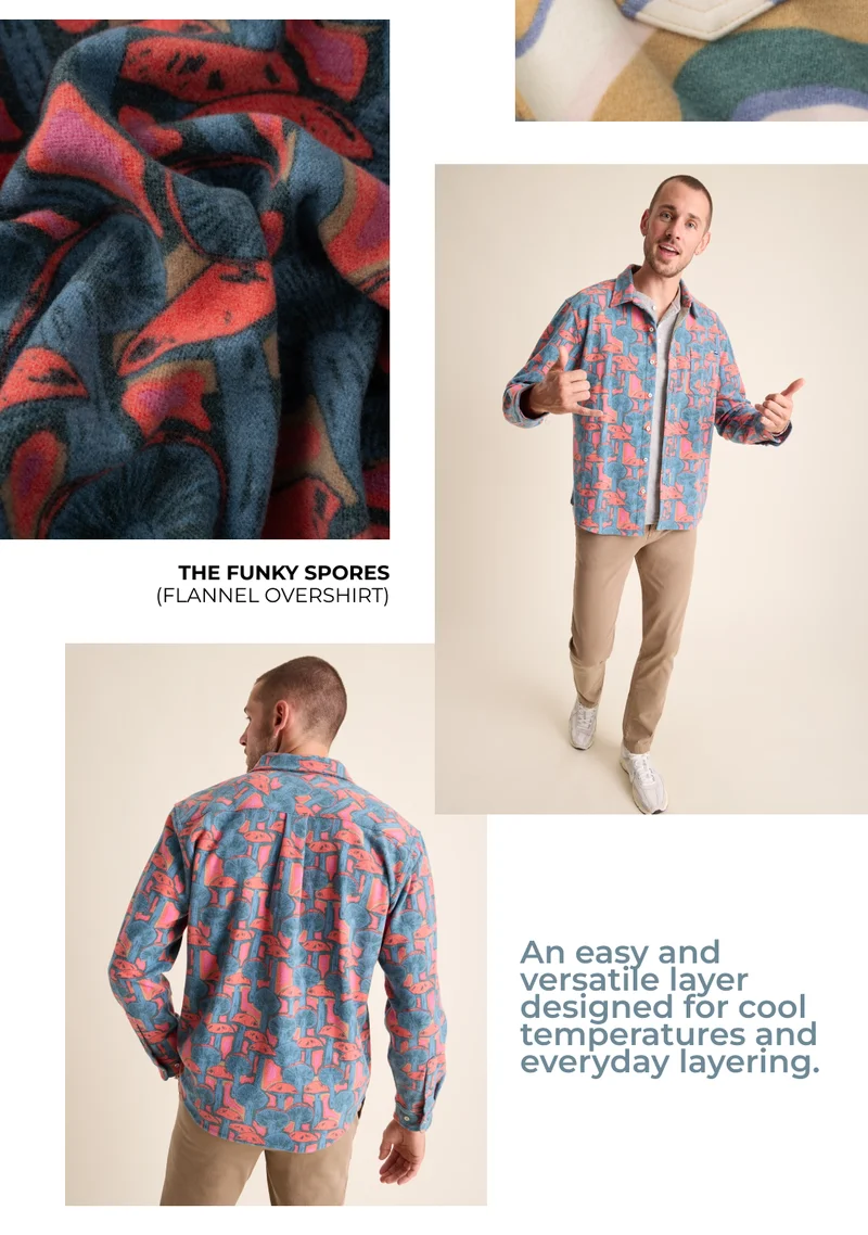 Flannel Overshirt: The Funky Spores
