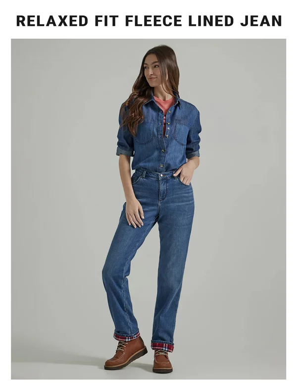 Relaxed Fit Fleece Lined Jean