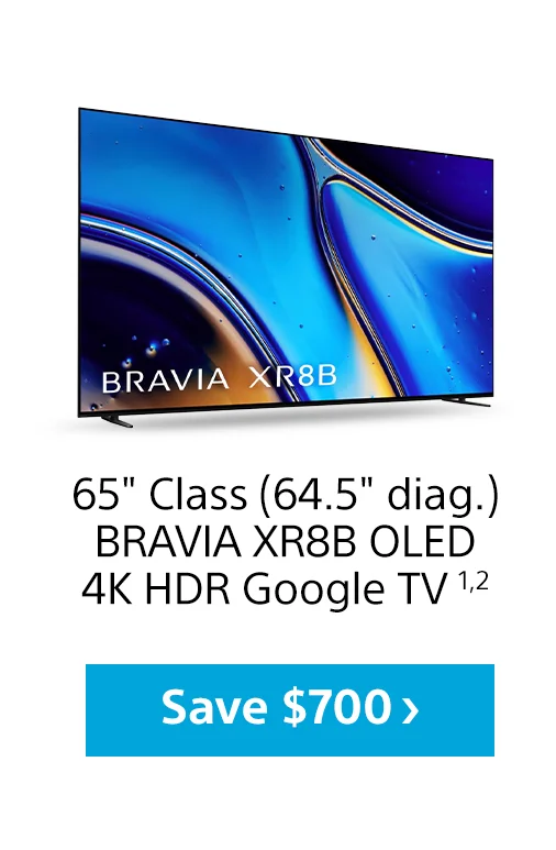 65inch Class (64.6inch diag.) BRAVIA XR8B OLED 4K HDR Google TV 1,2 Save