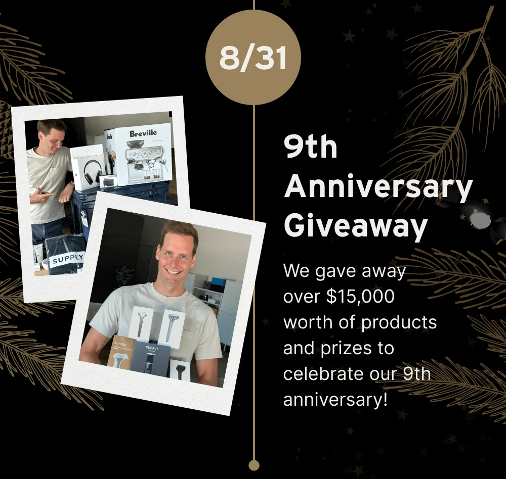9th Anniversary Giveaway [ Shop Now ]