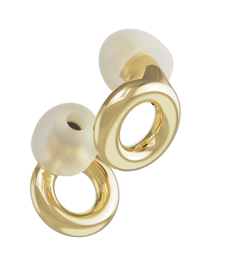 The Loop Experience earplugs in Gold.