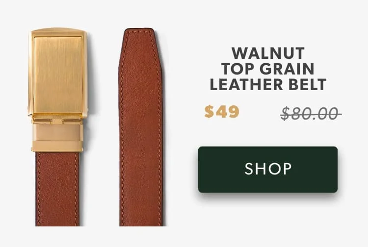 Walnut Full Grain Leather Belt Walnut Full Grain Leather Belt