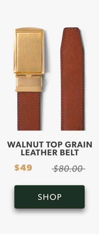 Walnut Full Grain Leather Belt