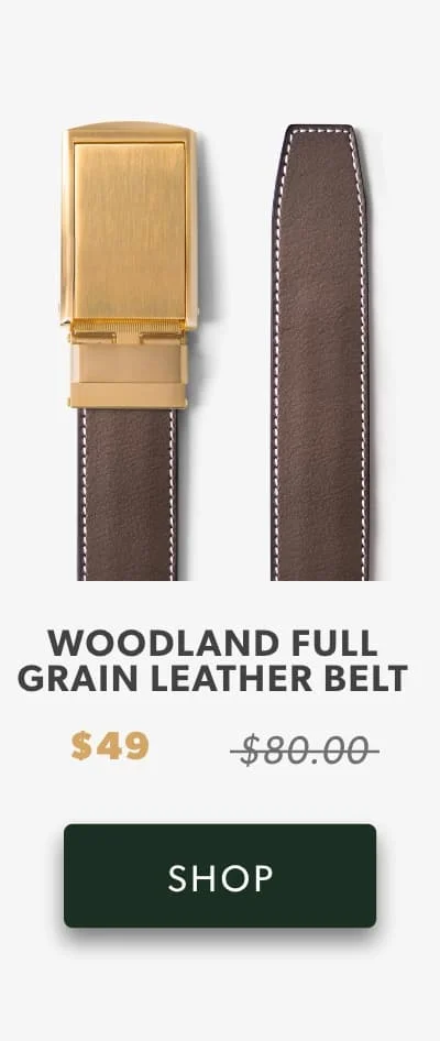 Woodland Full Grain Leather Belt