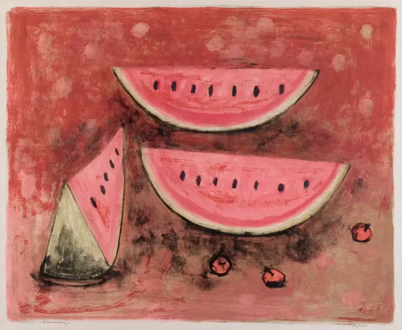 Painting of three watermelon slices