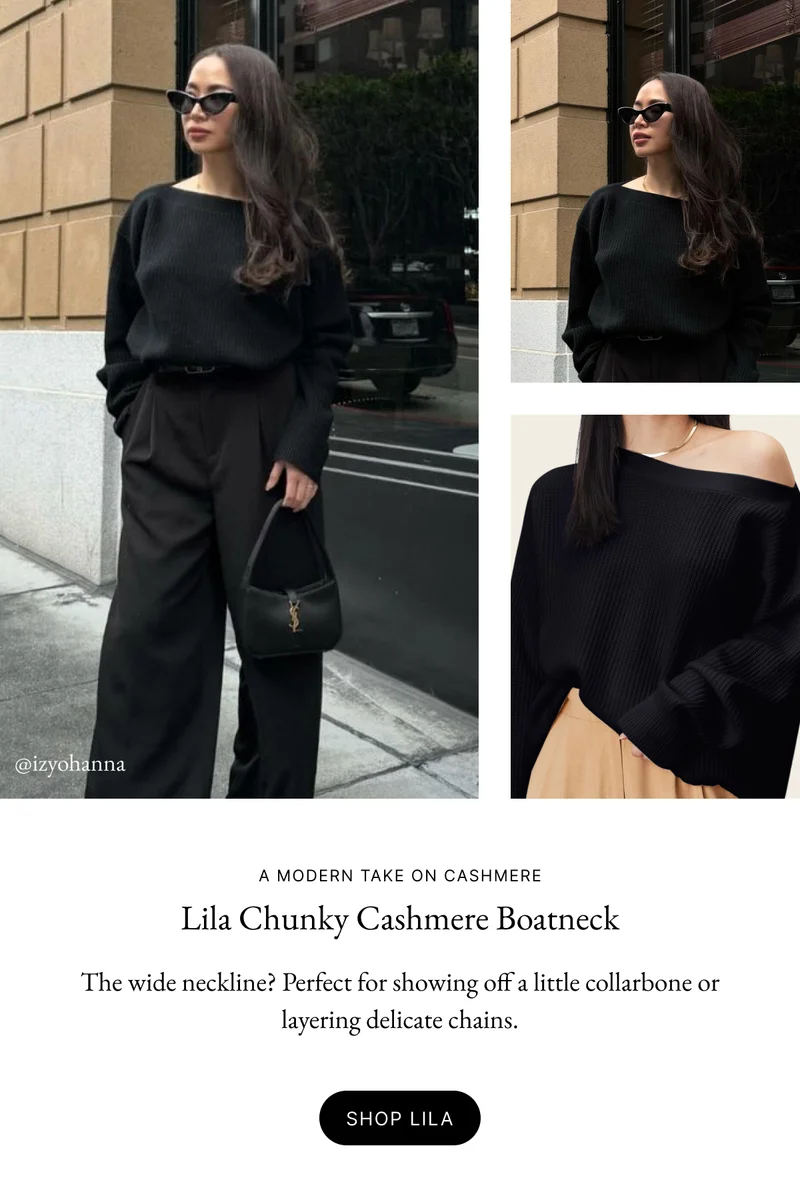 Lila Chunky Cashmere Boatneck