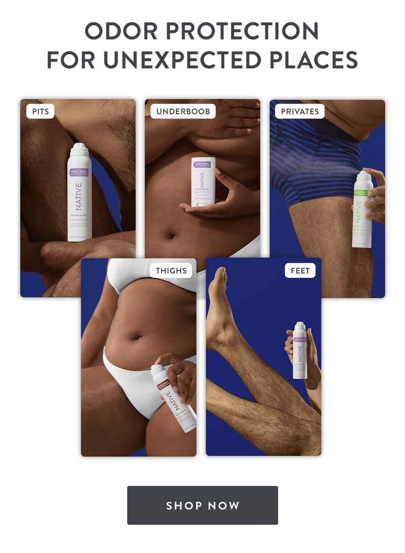 ODOR PROTECTION FOR UNEXPECTED PLACES | Pits | Underboob | Privates | Thighs | Feet | SHOP NOW