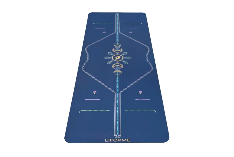 Image of Liforme Cosmic Moon Yoga Mat - Dusk Blue