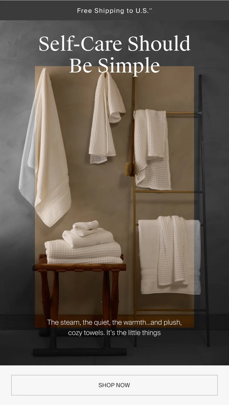 Self-care should be simple. Shop Towels