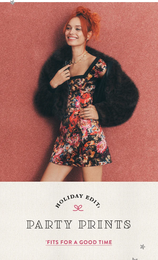 holiday edit: party prints, 'fits for a good time
