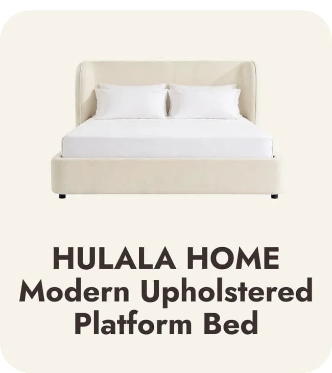 Hulala Home Modern Upholstered Platform Bed