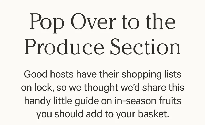 Pop Over to the Produce Section